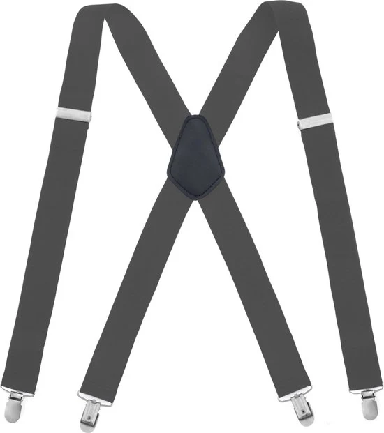 Cinturone da uomo classico, cinturone elastico regolabile, cinturone a X per uomo, moda adulto 4 clip cinturone a croce - grigio
