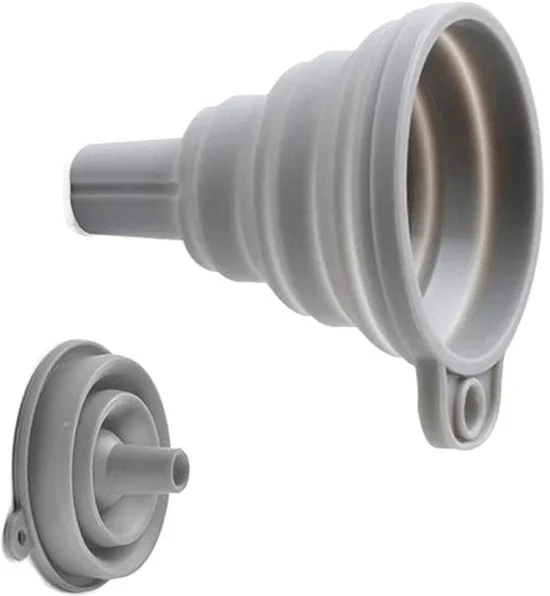 Treccia siliconica op-pieghevole - flessibile e pratica - 1 pezzo - grigio - 9,5 cm