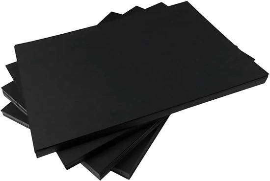 Pacchetto di 50 carte nere multifunzionali, A3, 297*420MM, per uso cartario, ufficio e artigianato.