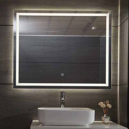 Specchio bagno con illuminazione a led - 100x70 - regolabile - funzione di memoria - condensazione zero