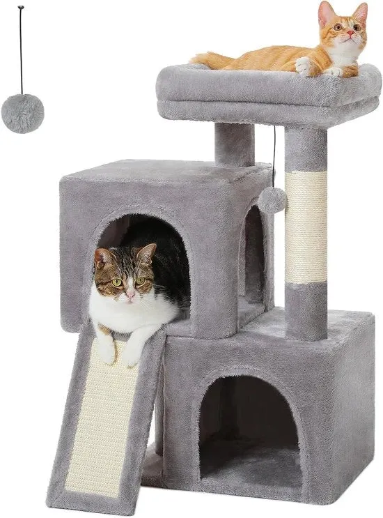 Catena per gatti con due condotti - 77 cm - grigio