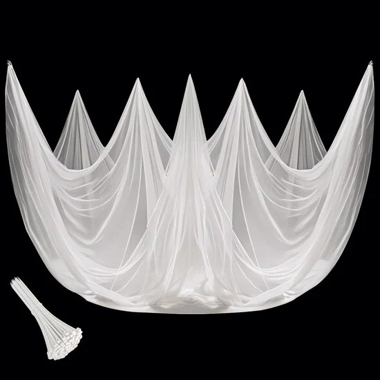 Tenda Insetti per Balcone - Rete Insetticida per Esterno - 3 x 6 m - Bianco