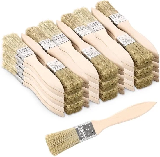 Set di pennelli per pittura - 100 pezzi - Pennelli naturali - 16 mm