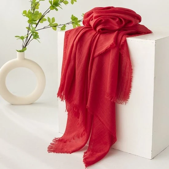 Schiaccialegge da donna, lenti e estivi, colori uniformi, protezione solare, ombrelloni da donna, scialli da donna, foulard da donna, grande e lungo schiaccialegge leggero da spiaggia in tessuto 74”×39” - Rosso - 190*100cm