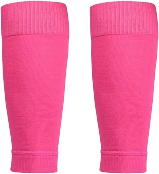 Due paia di calzettoni per stivali da calcio, guanti per stivali da calcio per protezione della coscia per migliorare il grip, calzettoni con guanti per stivali da calcio per bambini e adulti - rosa
