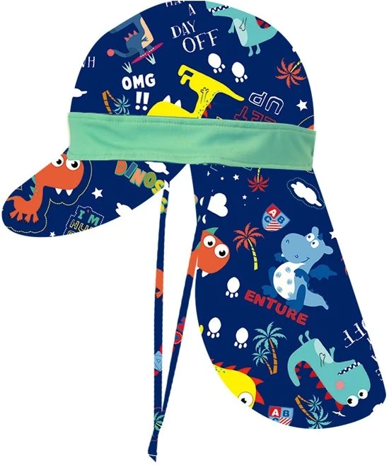 Cappello per bambini - Cappello per bambini da esterno - Cappello per bambini da 1-10 anni - Con cintura di gola regolabile - Protegge il viso e il collo - Adatto per giocare al mare, nuotare, viaggiare