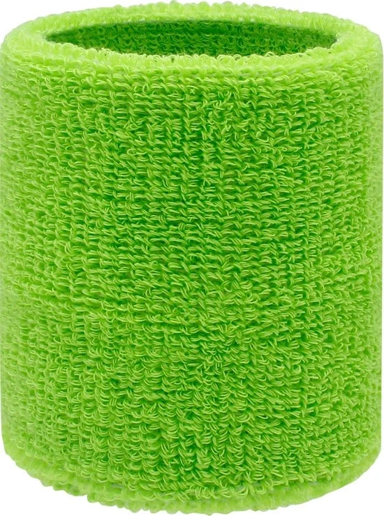 6 pezzi di fascia per polso per sport fascia per polso per sudore fascia per polso per competizioni fascia per polso assorbente per basket tennis calcio corsa lavoro - Verde chiaro