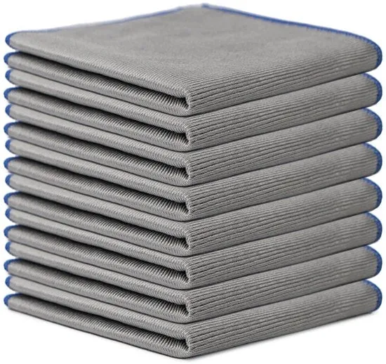 12 asciugamani di microfibra per pulizia - Asciugamani multifunzionali portatili per pulizia finestre, specchi, parabrezza, schermi, TV, tablet e posate - 30x30cm