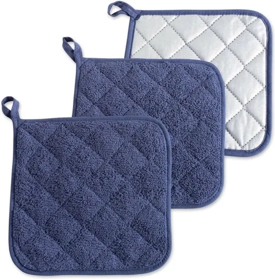Set di 5 Pannine in Microfibra per Cucina, Pannine per Cucina e Cottura, Supporti per Padella in Microfibra, Pannine in Microfibra per Cottura e Cucina, 18*18cm, colore lichtblauo