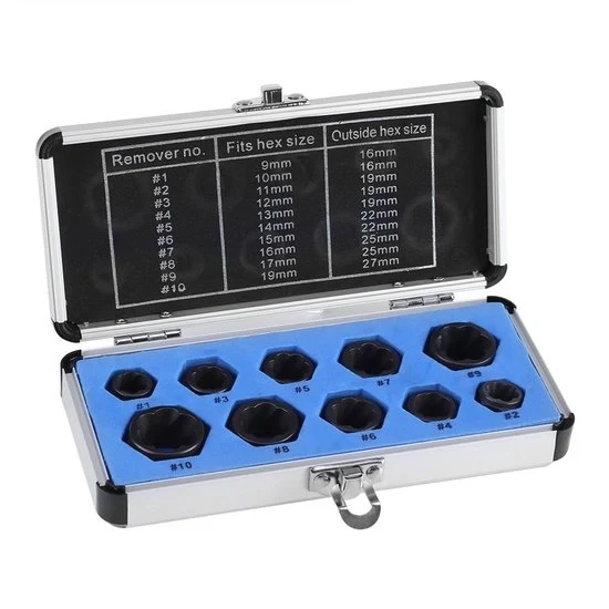Kit di Estrazione Viti a Filo - 10 pezzi - Ideale per filettatura - Nero - Incluso chiodi e attrezzi - Adatto per diversi tipi di...