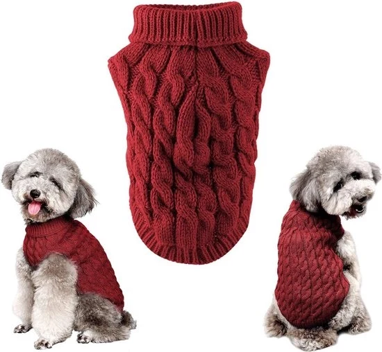 Abbigliamento per Cuccioli - Cappotto per Cuccioli - Bodywarmer per Cane - Cappotto per Cane - Vestito per Cane - Abbigliamento per Cane - Vestito per Cane - Cappotto per Cane - Abbigliamento per Piccoli e Mediapiccoli Cani e Gatti - Taglia S - Rosso Vino