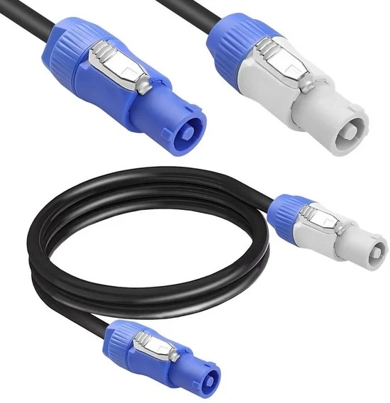 Cavo di alimentazione estensibile 3-filari, connettore maschio/maschio, ingresso blu, uscita grigia, 3 x 25 mm² per schermo LED, altoparlante mobile