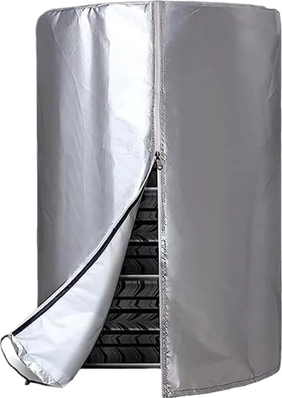 Copri pneumatici in PVC 420D per archiviazione copri pneumatici impermeabili ombreggiatura per esterno e interno Adatto per 4 pneumatici (diametro*altezza: 65*90cm) - Bianco