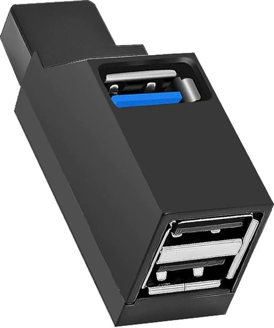 Hub USB a 3 porte ad alta velocità - Hub USB 3.0/2.0 - Hub USB mini per PC e laptop - Nero