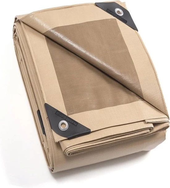 Telaio impermeabile multifunzionale 5 m x 6 m beige/kaki - 160 g/m²