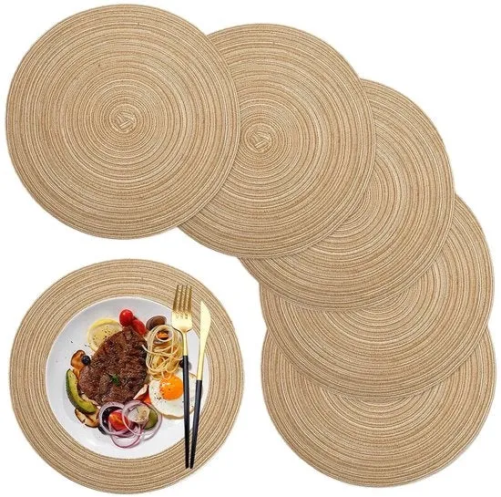 Placemats duraturi - resistenti alle macchie e al calore - set da 6 - 36 cm