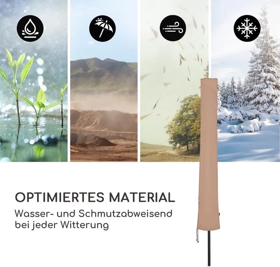 Parasole premium con fodera impermeabile - idrorepellente - marrone