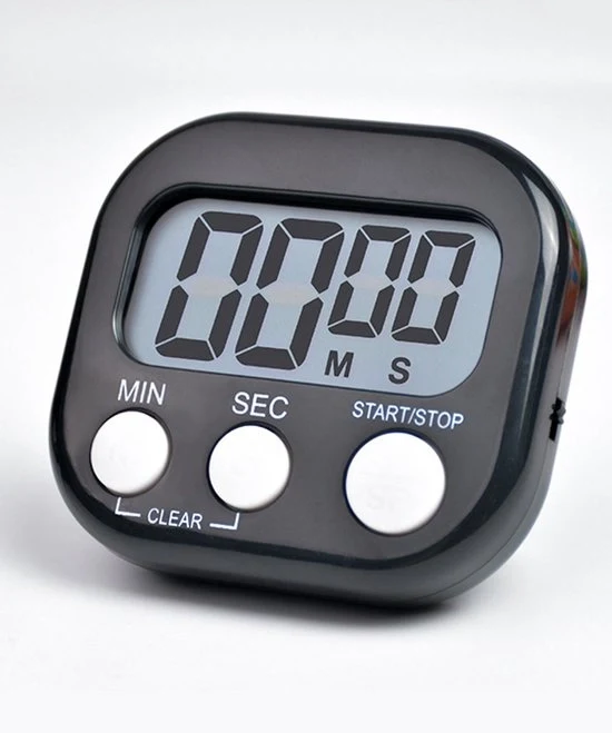 Pari di Alarmini Digitali per la Cucina Grande Display Numerico Suono Intenso con Retro Magnetico Cucina per Frittate - Nero - 7,3x6,5mm