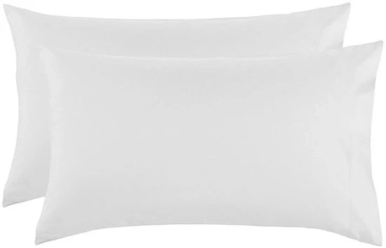 Set di 2 cuscini copri - Dimensioni 51*76cm - Copri cuscino in poliestere 100% con chiusura a sacchetto - Resistente alle pieghe, incolore, resistente alle macchie - Bianco - 20*30in (51*76cm)