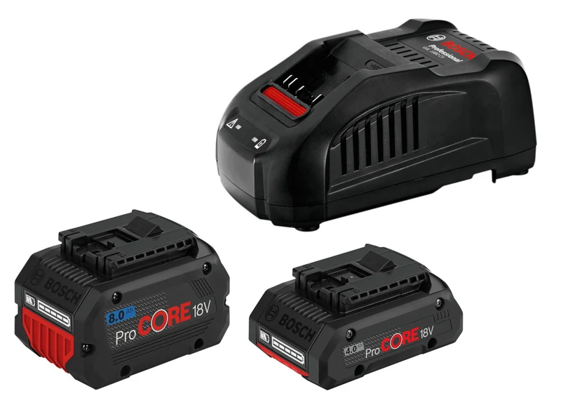 Set ricarica Bosch 18V 8AH + 4AH Procore + GAL 1880 CV