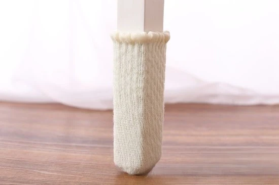 20 pezzi di protezione per gambe di tavolo, copri piedi di mobili in tessuto antiscivolo, impermeabili, silenziosi, set di protezione per gambe di tavolo (adatti per gambe di tavolo con diametro da 7 a 17 cm) - Bianco