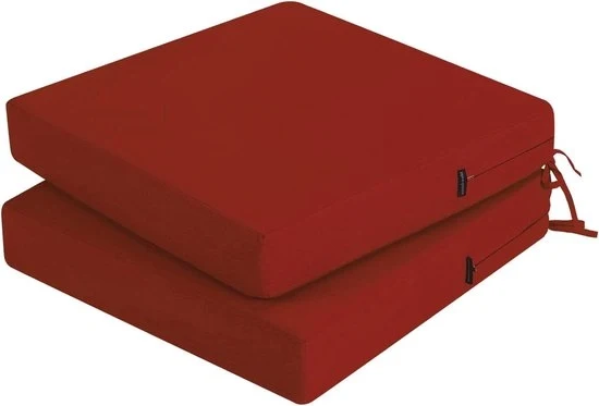 Cuscino per esterno - impermeabile e colore fermo - set da 2 - rosso - 40 x 40 cm