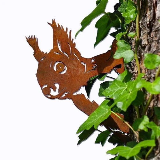 Decorazione per giardino in acciaio corten - unica - altezza 20 cm