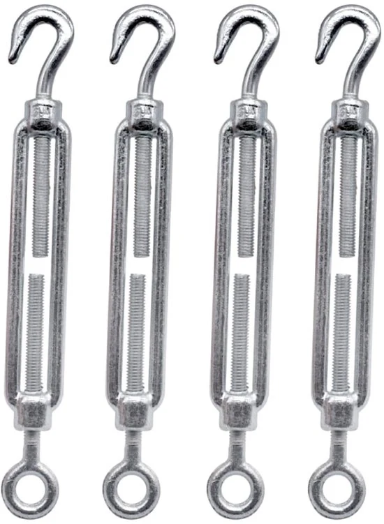 Set di ganci e viti da serraggio in acciaio inossidabile - set di 4 - M8