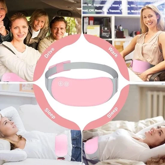 Banda Termica per Dolori Menstruali - Pianificazione del Dolori Menstruali - Senza Fili - Cuscino di Massaggio