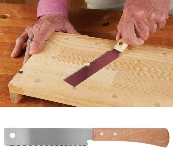 Manico in legno di sega a mano da 300 mm - sega fine per legno - per falegnami e professionisti
