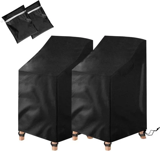 Coprisella per sedie a giardino - impermeabile, resistente ai raggi UV - 2 pezzi - nero - nylon