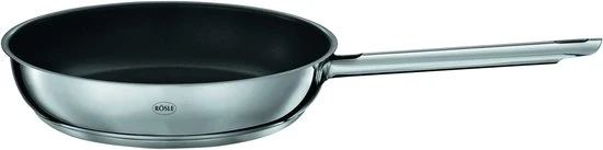 Padella in acciaio inossidabile - 28 cm - rivestimento antiaderente - adatta a tutti i fornelli