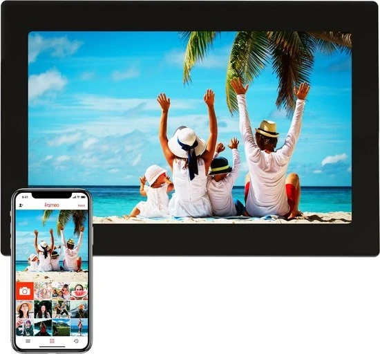 Fotolijst digitale 10,1 pollici – WiFi & App Frameo – 32 GB - Regalo per il Papà