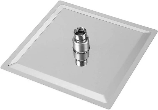 Douchekop Regalo con Bocchetta a Alta Pressione per Risciacquo 20 x 20 cm con Accessori da Bagno in Acciaio Inox