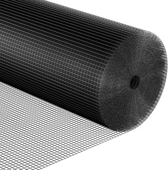 Vascheggio per giardino - Filo di protezione - Acciaio galvanizzato - PVC nero - Reticolo 6/12mm - Rotolo 10/20m