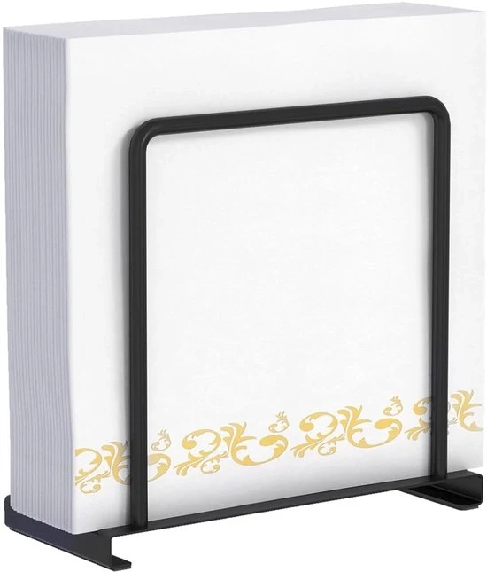 Sostegno in metallo per servizio - Nero - Accessorio da cucina - Decorazione
