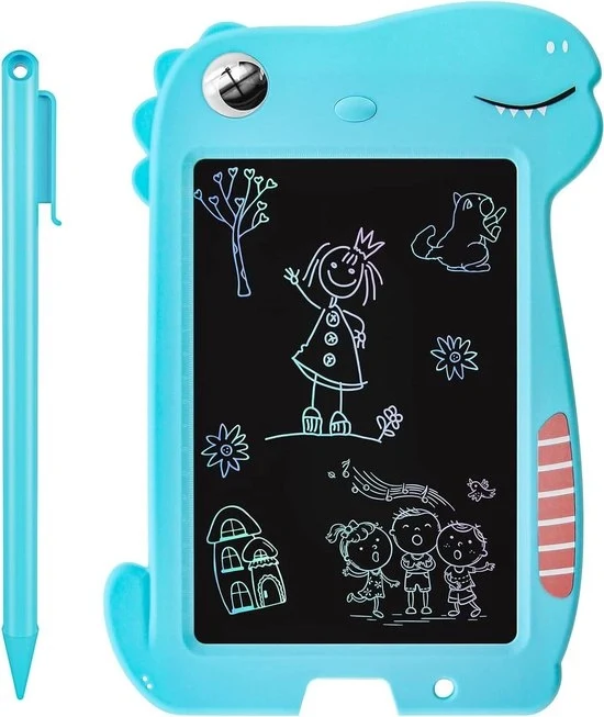 Tavolo da disegno e scrittura per bambini 10 pollici - Schermo LCD colorato - Tavolo elettronico per disegno e scrittura - Riproduzione automatica - Regalo per bambini - Ideale per Natale o compleanni