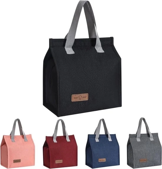 Borsa Isolante per Picnic - Termos per Ufficio e Scuola Portatile - Nero