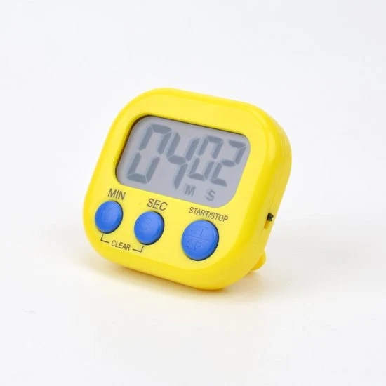 Pari di Cucina Digitale con Visualizzazione Numeri Grande con Suono Forte, Indicatore Magnetico per Cucina, Giallo, 7,3*6,5mm