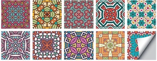 Set di 10 adesivi per pavimento autoadesivi 15 x 15 cm decorazione per pavimento adesivi per parete per uso domestico, idonei per bagno, impermeabili in PVC, decorazione per parete in PVC olio-resistente, adatti per soggiorno, cucina, bagno, decorazione.