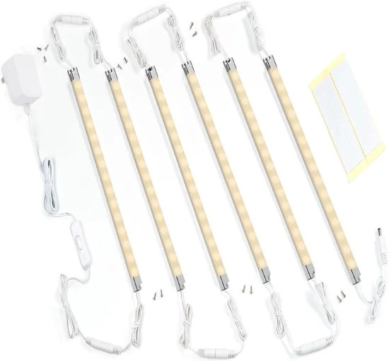 Illuminazione LED sotto la mensola - striscia di illuminazione accogliente - 6 pezzi - bianco caldo