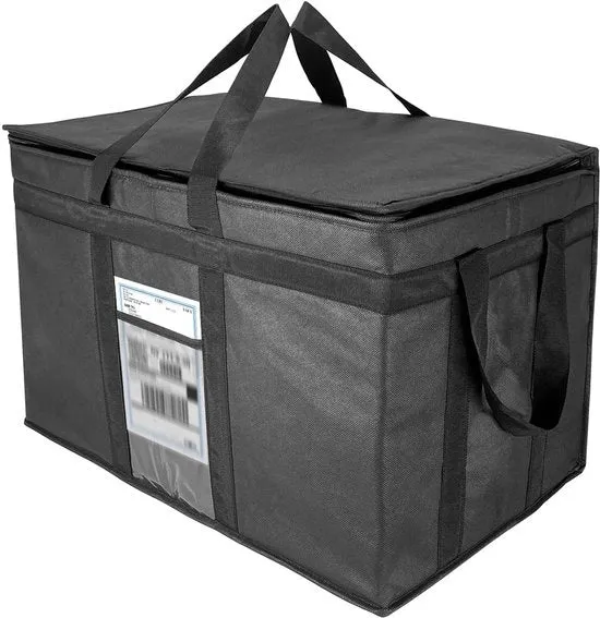 Borsa isolante per spesa - grande capacità - pratica e sostenibile - 1 pezzo - nero - pp