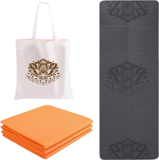 Mat yoga pieghevole - leggero e portatile - 1 pezzo - PU+TPE - 5 mm spesso