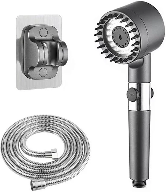 Douchekop booster con tubo e filtro - doccia manuale universale - 1 pezzo