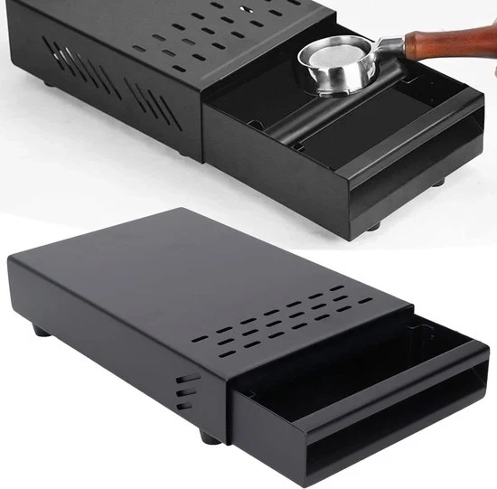 Caffè espresso in vetrina - acciaio inox - caffè in vetrina con maniglia - bar domestico - 185 x 28 x 55 cm - nero