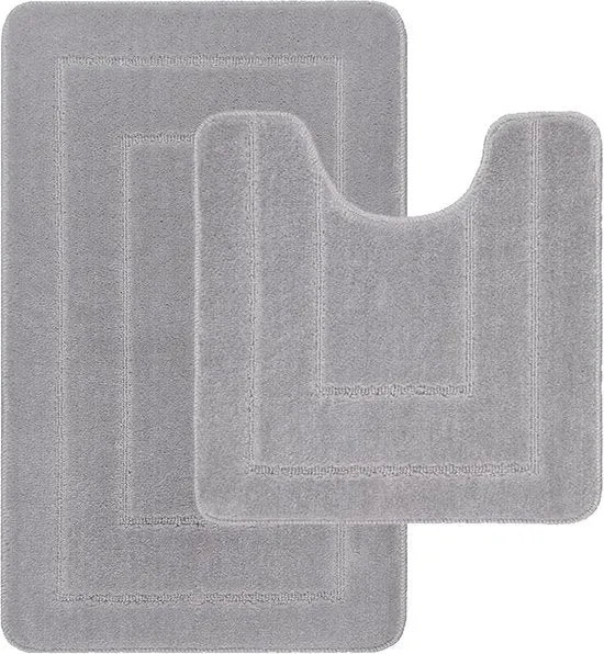 Matrice Antiscivolo - Assorbente Acqua - 2 Pezzi - Grigio - 100% Polipropilene