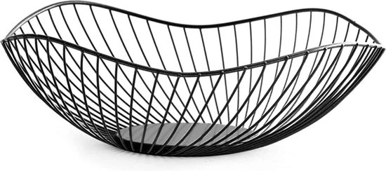Scaletta metallica moderna nera - fruitiera anti-ossidativa per ufficio - 255 x 10 cm