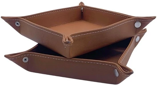 Doccia stile per chiavi e piccoli oggetti - colore camel - in pelle PU