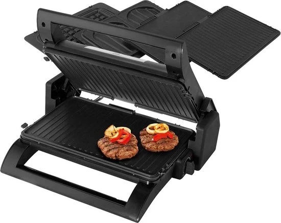 Apparecchio Grill - Griglia da Tavolo - Apparecchio per Panini - Raccordo Verticale - Griglia per Panini di Alta Qualità