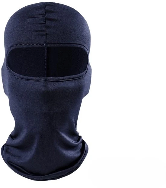 Due pezzi di maschera per vento per bicicletta, copertura completa di respirazione del casco sportivo, copertura per moto, protezione dal sole per la testa, adatto per l'uso esterno in bicicletta - Blu marino